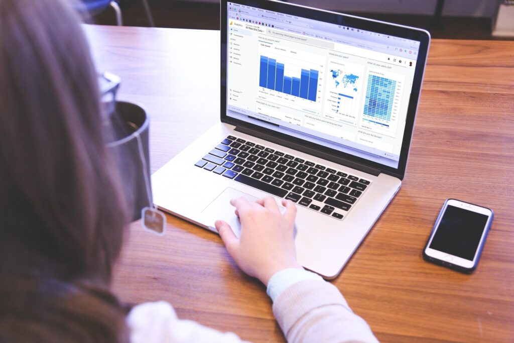 Google Analytics Presentation on Laptop